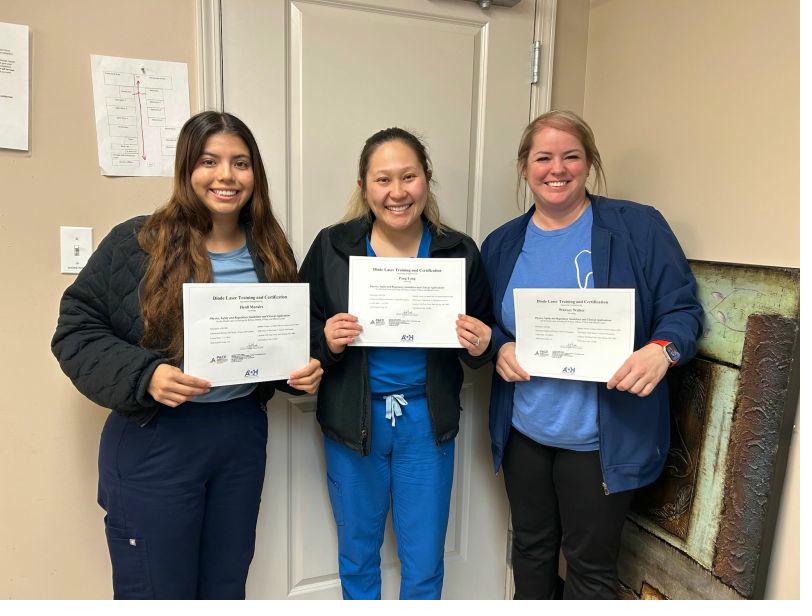 Students with certificates